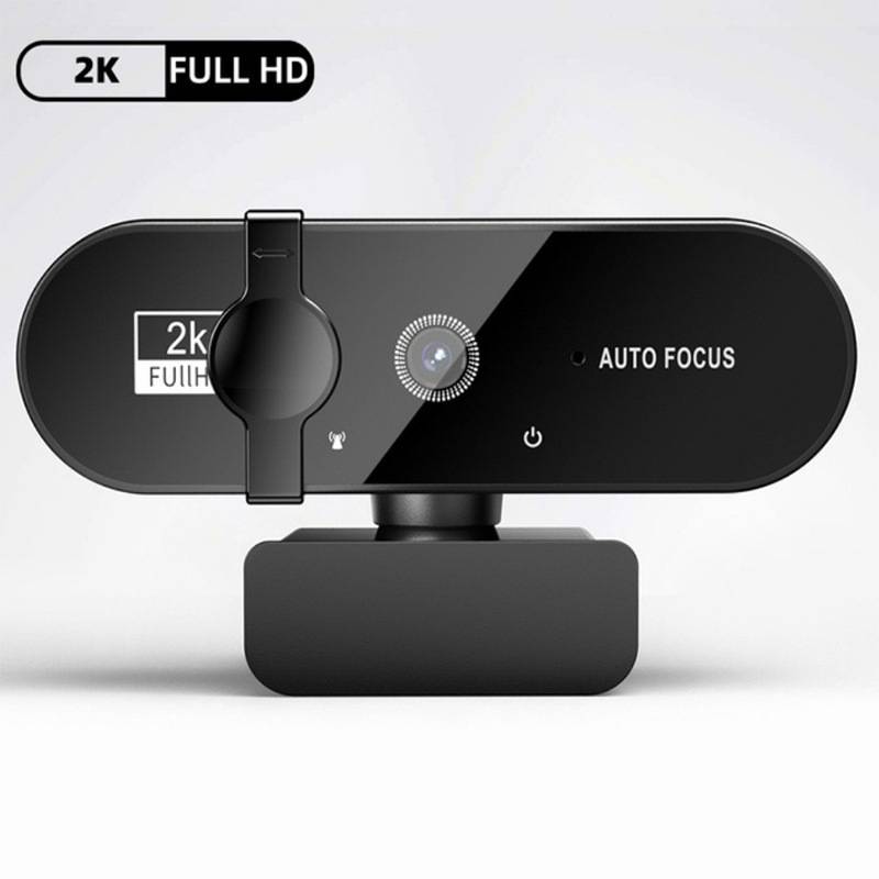 4k webcam per computer con messa a fuoco automatica, 1080p webcam per computer ad alta definizione, rete usb, trasmissione in diretta, 2k webcam full hd con microfono: Bianco