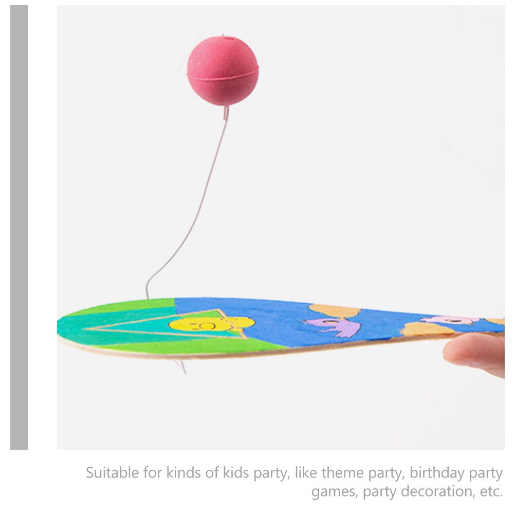 8pcs DIY Wooden Rackets Paddle Shape Wooden Rackets DIY Blank Wood Rackets