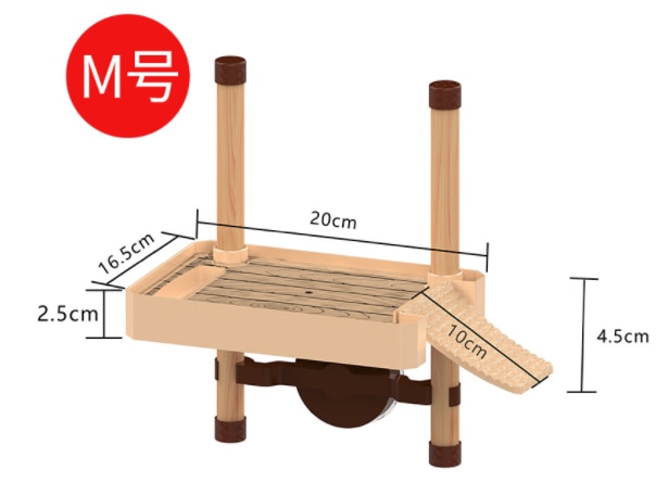 Wood Grain Turtle Platform Floating Island Turtle Tank Aquarium Floating Drying Platform островок для черепах дом для черепахи: M