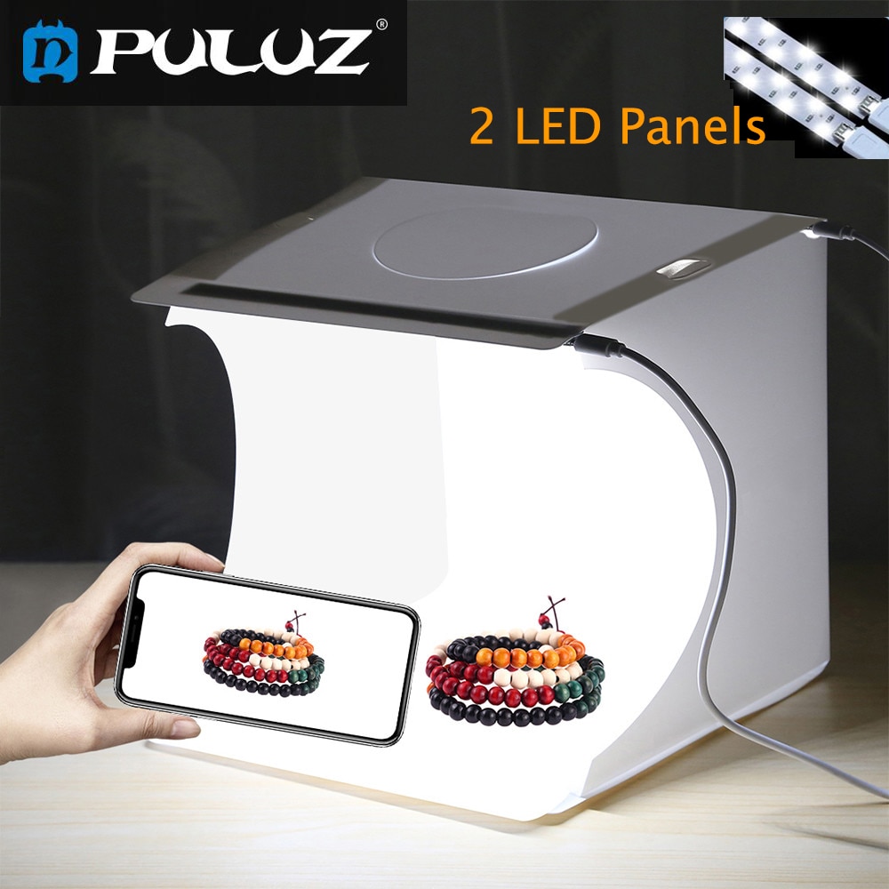 PULUZ – boîte à lumière pliable, 2 panneaux, pour Studio Photo, prise de vue sur table, appareil Photo