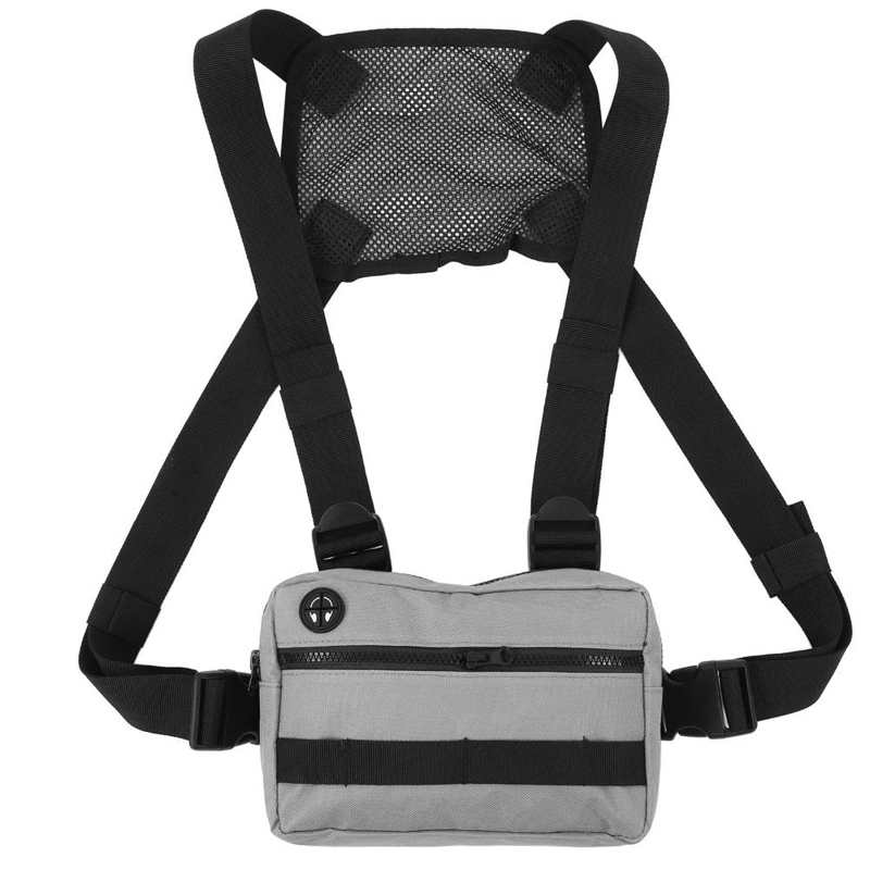 Chest Bag Not Bulky Chest Pack for Outdoor Activities: grey