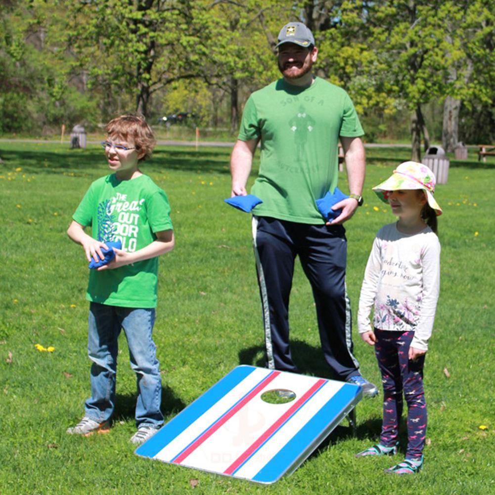 8 stk cornhole bean bags sæt holdbare majsfyldte cornhole cloth poser børn træningsudstyr til udendørs familie fest spil