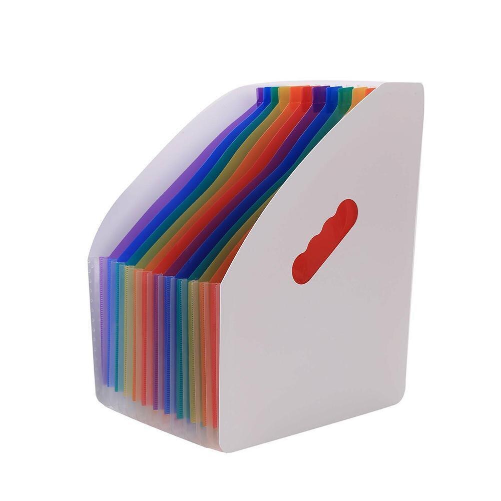 24 fickor  a4 ackordian filorganisatör regnbåge orgelklämma för kontor expanderande skolmapp expander fil skrivbordsförvaring sto  o6 k 3