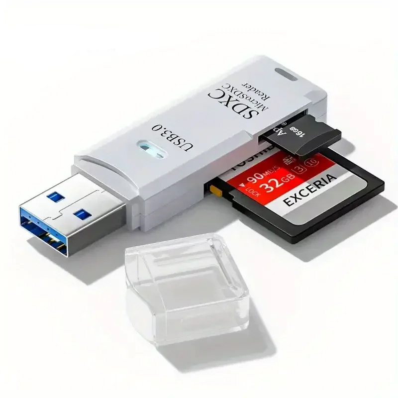 Mini lector de tarjetas USB 3,0 2,0 2 en 1 de alta velocidad, lector de tarjetas Micro SD, adaptador Usb, lector de tarjetas, tarjeta de memoria TF para ordenador, PC y portátil