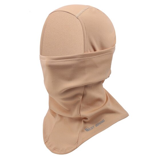 WEST BIKING Cycling Mask Winter Equipment Thermal Polar Fleece Skiing Snowboard Sport Scarf Hat Neck Bicycle Full Mask for Bike: Basic Light Brown
