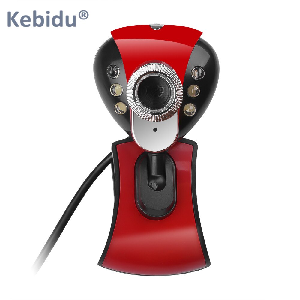 Kebidu 6 LED PC Kamera HD Webcam Digitale USB 50 M Mega Pixel Webcam Desktop Web Kamera mit MIKROFON für PC laptop Kamera