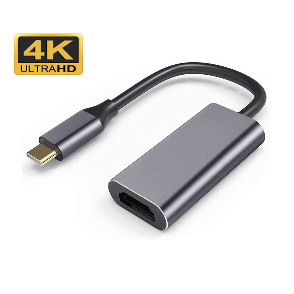 Usb-c thunderbolt -3 dockingstation type-c  to 4k hdmi-kompatibel 1080p vga-videoadapterkonverterkabel til macbook pc-skærm: Hvid