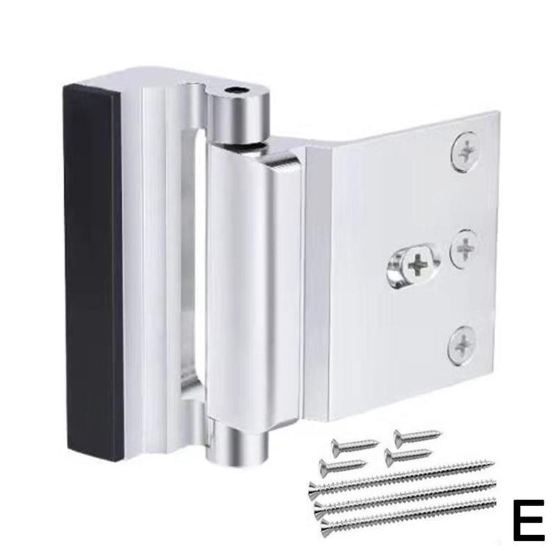 Aluminum Alloy Hinge Defender Security Door Reinforcement Lock Kitchen Cupboard Door Hinge Repair Kit Cabinet Side Mount Plates: E