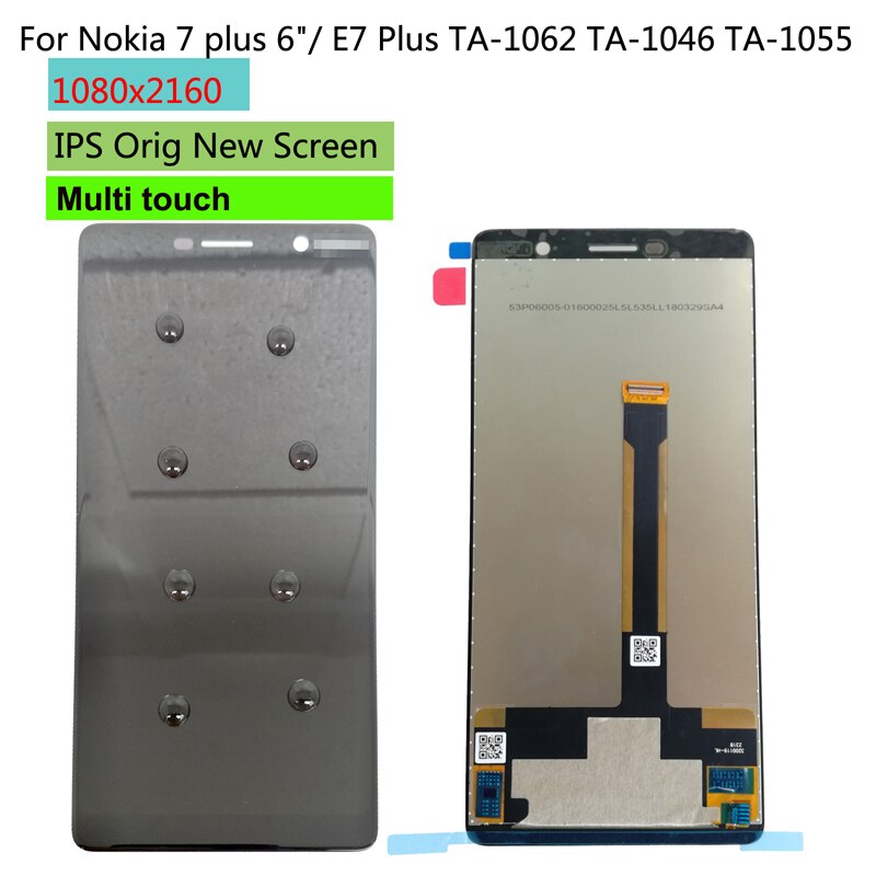 Shyueda-pantalla LCD de 6,0 pulgadas para Nokia 7 plus / E7 Plus TA-1062 TA-1046 TA-1055, Digitalizador + película de vidrio de pantalla táctil, novedad: Default Title