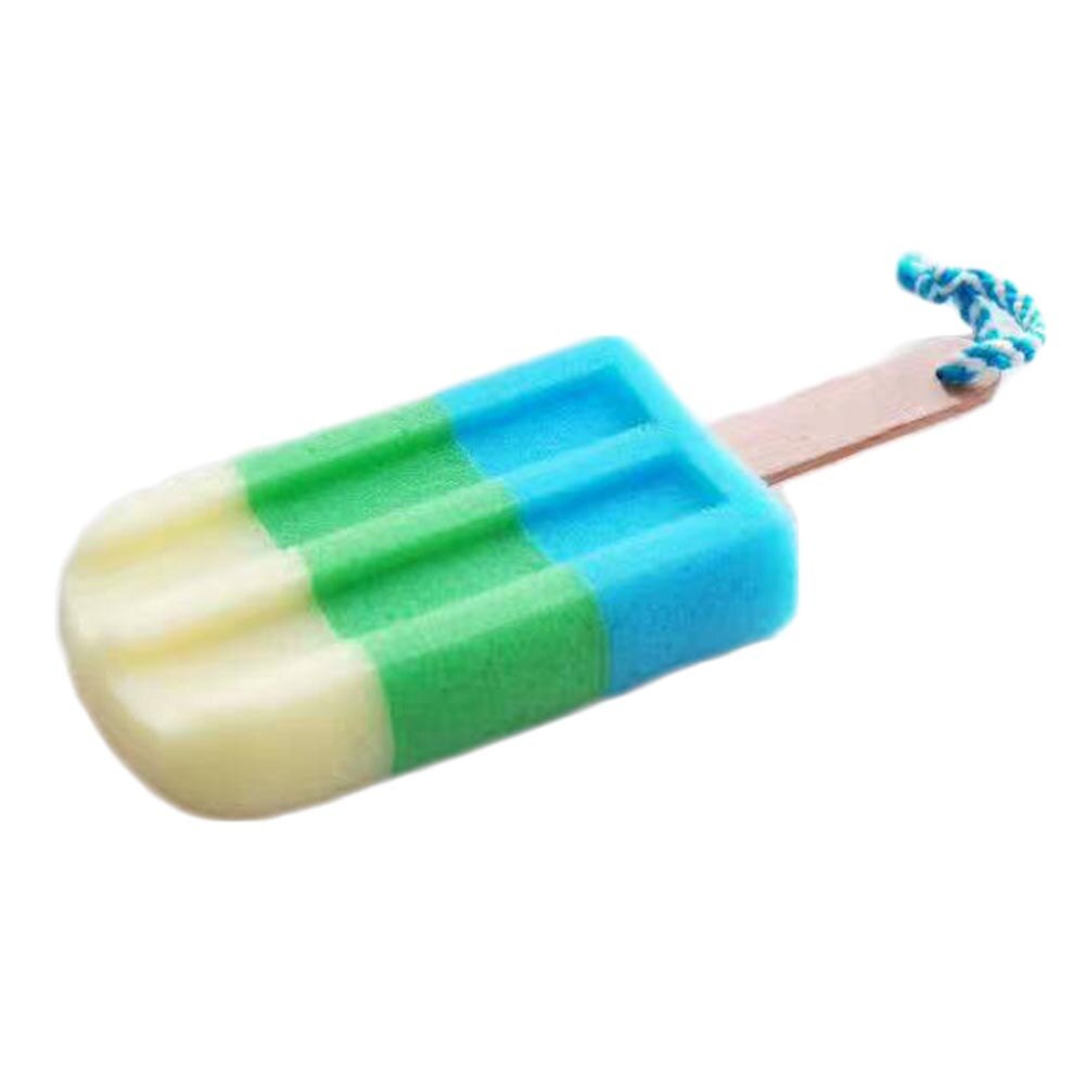 Unique Bathroom Bathing Washing Sponges Ice Cream Shaped Stick Selling Soft Shower Sponge Color Random Goods 1Pc