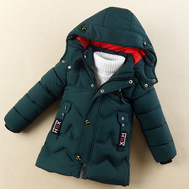 Ins Kinderen Gewatteerde Jas Kid 'S Winter Kleding Dikke Knappe Mid-Lengte Golvend Quilten Line Kids Parka hooded 3 Kleuren