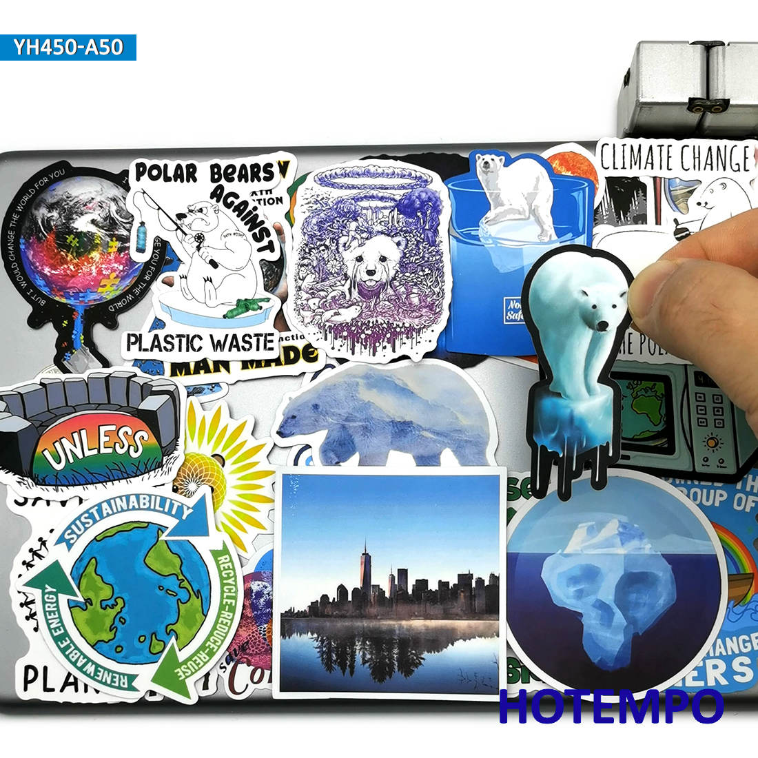 50 stuks stickers in de stijl van love earth, educatief, groen en ecologisch, dieren redden voor kinderen, doe-het-zelf mobiele telefoon, laptop, koffer, stickers