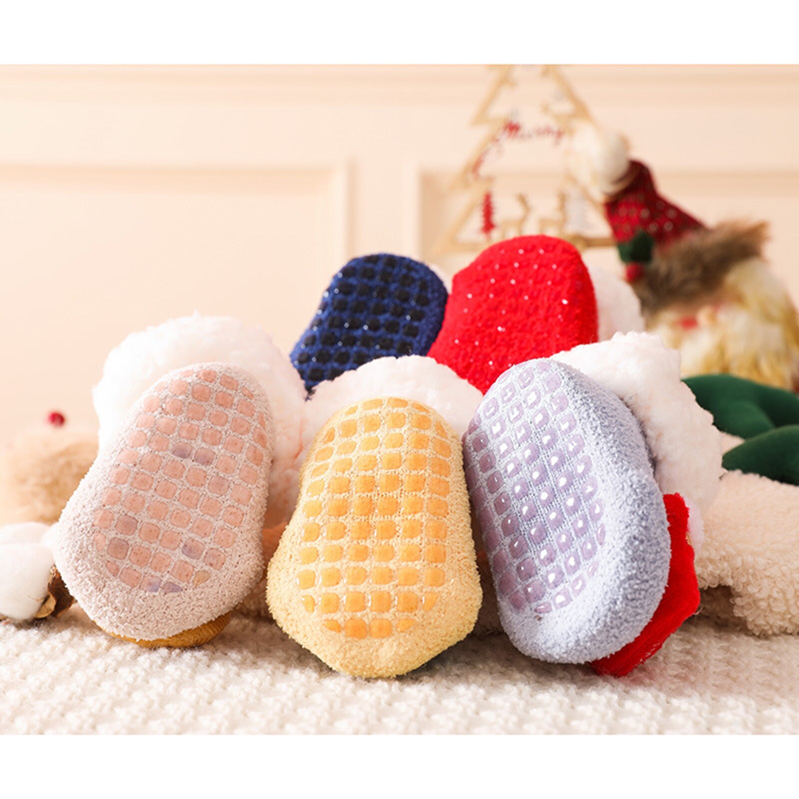 Baby Kerst Floor Sokken Winter Warm Antislip Sokken Voor Jongens Meisjes 0-2 Jaar Oud
