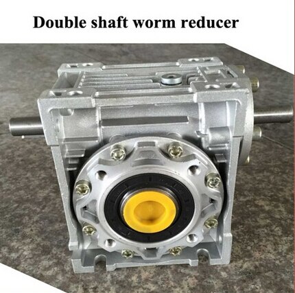 Worm Reducer NRV040-VS Double input Shaft 11mm Ratio 5:1 - 100 :1 90 degree Worm Gearbox Speed Reducer