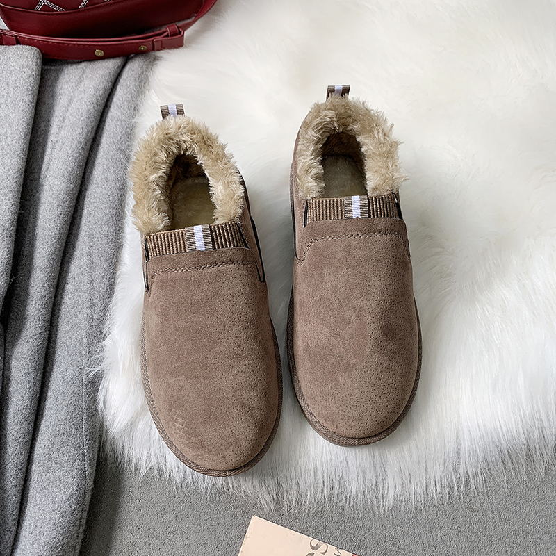 Pels kvinner for sko plysj holde varmen flate sko kvinner casual spenne loafers pelssko kvinne zapatos de mujer dame bomullssko