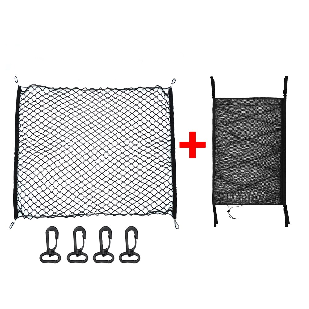 Filet de rangement pour plafond de voiture, filet de rangement pour plafond de voiture, sac de rangement en Nylon, filet de rangement Portable pour intérieur de voiture: WHITE