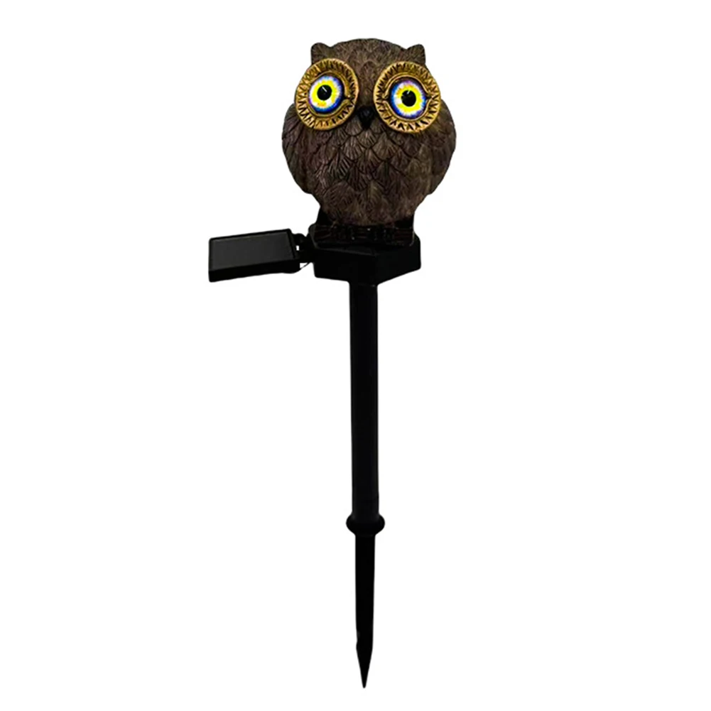 Halloween uil tuinlamp op zonne-energie, waterdicht, uilenlamp op zonne-energie voor tuin, terras, erf, gazon en pad.: Roos