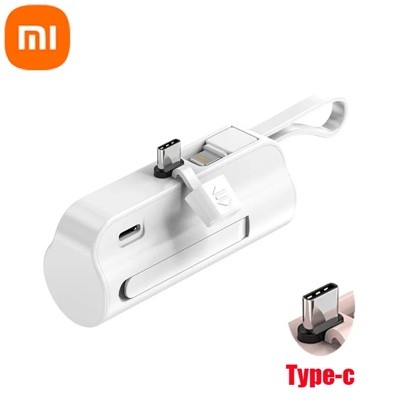 Xiaomi Mini 30000mAh Large Capacity Power Bank CapsulePortable Wireless Fast Charging External Battery For iPhone Huawei: WHITE / 30000mAh