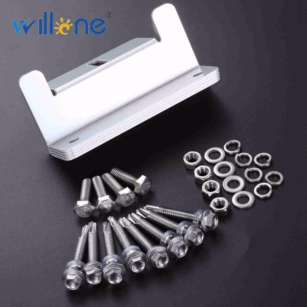 Willone 1 Set 4x Metalen Zonnepaneel Montagebeugel Set Z-Vormige Aluminium Dak Beugel Carvan