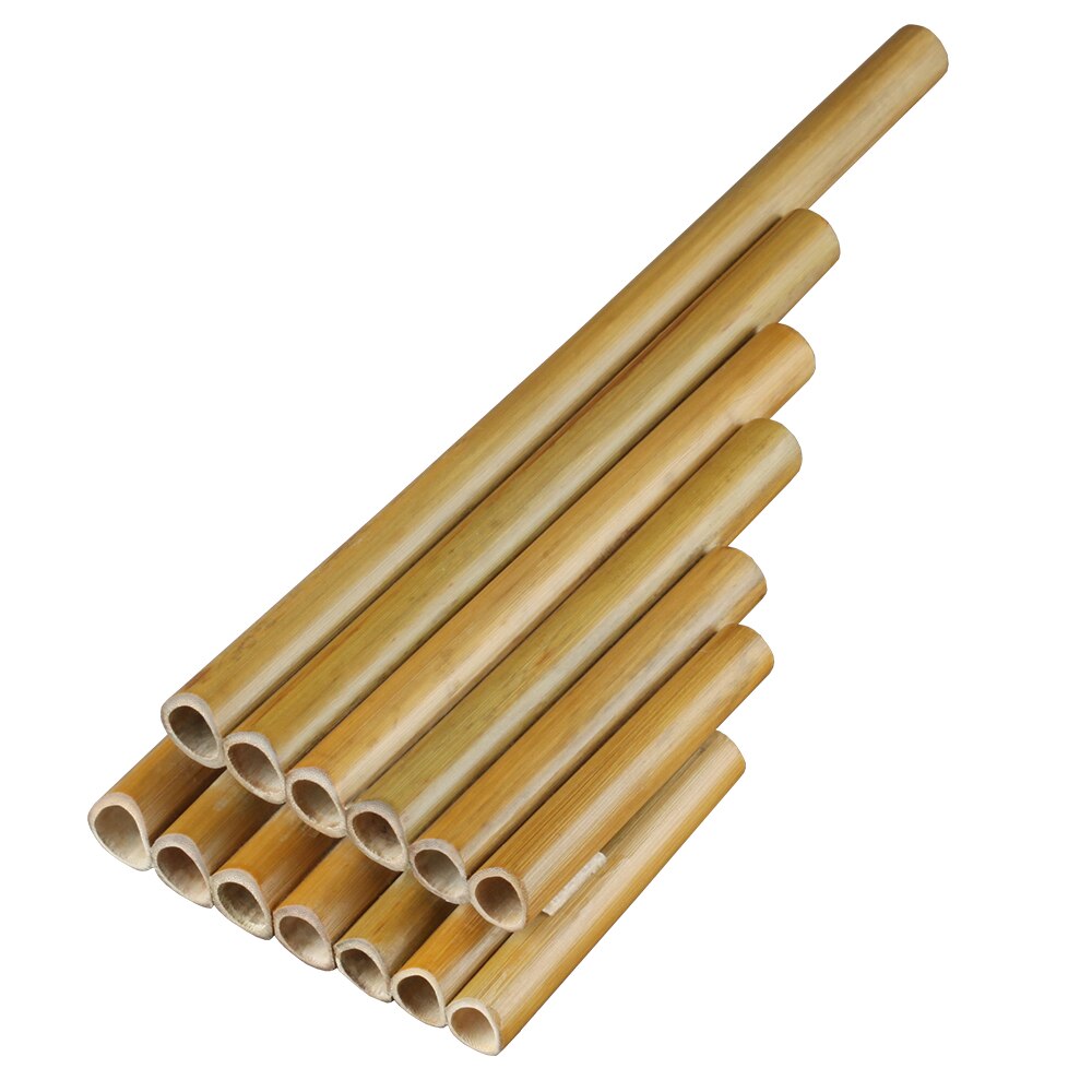 13 Pipes Pan Flute G Key Folk Musical Instruments Original Colour Flute De Pan Woodwind Instrument Handmade Pan Pipes