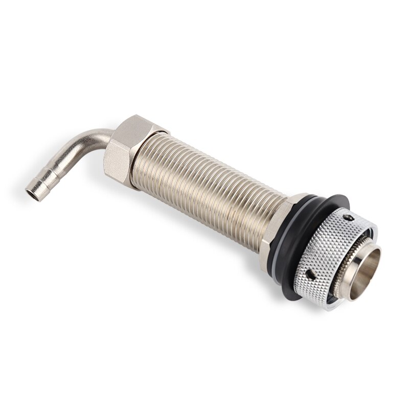 Beer Tap Faucet Shank With Barber Elbow, Chrome Plate Brass Shank G5/8 For Adjustable Tap Draft Beer Dispenser Home brewing Bar