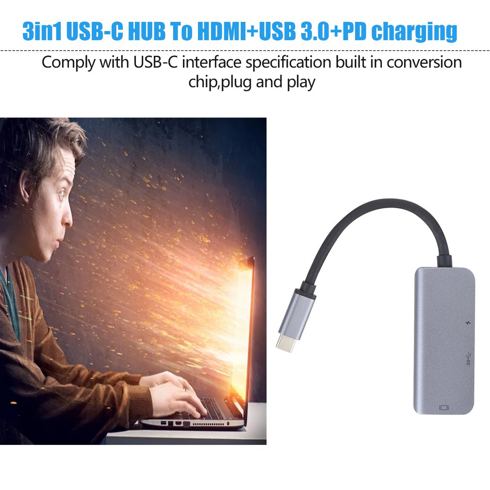 3in hub tpye-c naar micro usb 3.0 2.0 thunderbolt splitter 1 compatibel met macbook pro voor samsung usb type-c