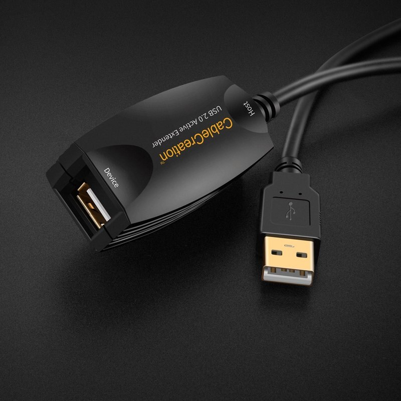 5M Active USB 2.0 Extension Cable - USB A Male to Female Repeater Cord for Oculus Rift, Printers, Scanners, Keyboards