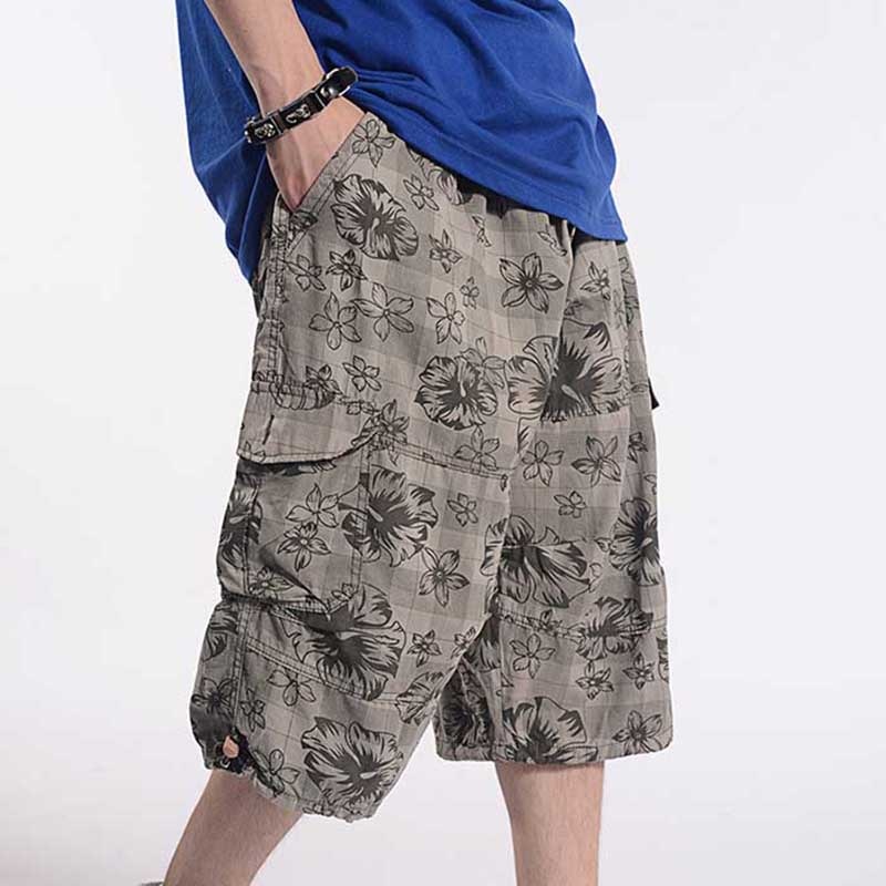 Loose Baggy Shorts Men Casual Straight Cargo Shorts Beach Shorts Man Clothing Plus Size Shorts