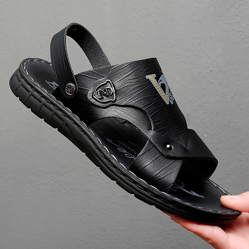 Pu Lederen Heren Wandelschoenen Zomer Strand Sandalen Man Platte Outdoor Slippers Mannelijke Zwemmen Schoeisel Sneakers Maat 38-44
