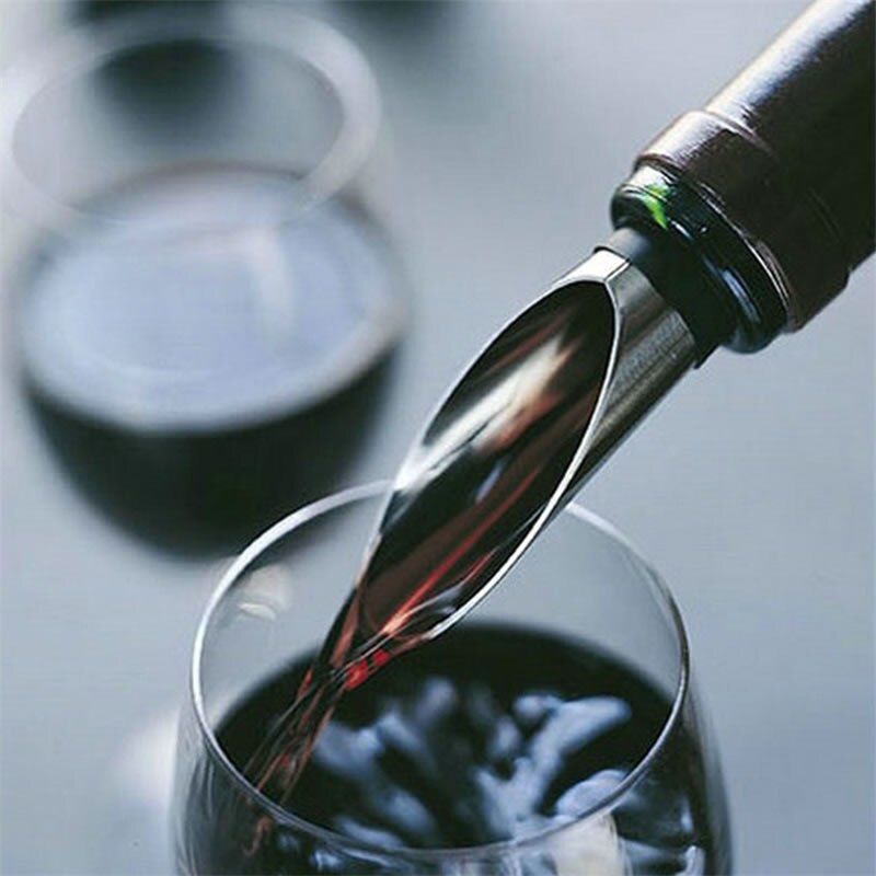 Roestvrij Staal Wijnfles Schenktuit Met Hout Stopper Fles Schenktuit Stopper Gemeten Drank Fles Pourers KTV Tool Bar