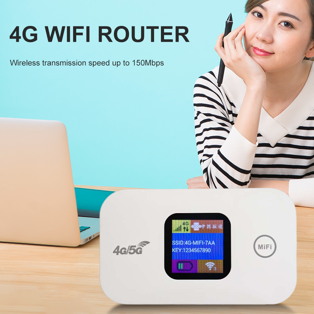 Router wi-fi 4g lte, gniazdo karty sim 150 mb/s, urządzenie z punktem dostępu wi-fi, kieszonkowy router mobilny, modem, przenośna sieć, router wi-fi