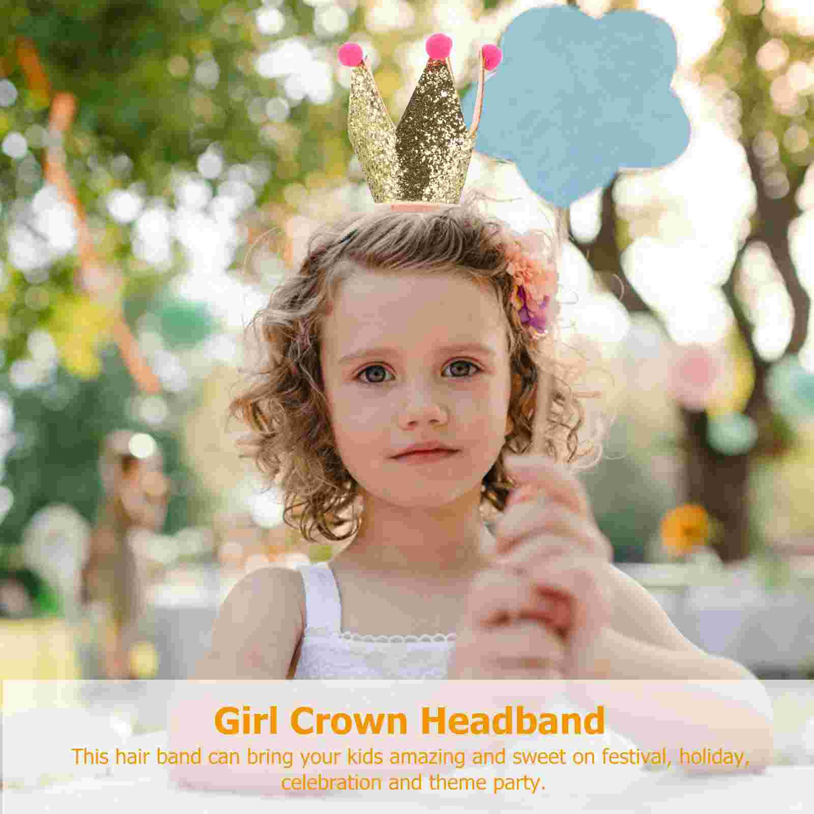 Kids Crown Headband Sequins Headband Birthday Headband Party Hairband
