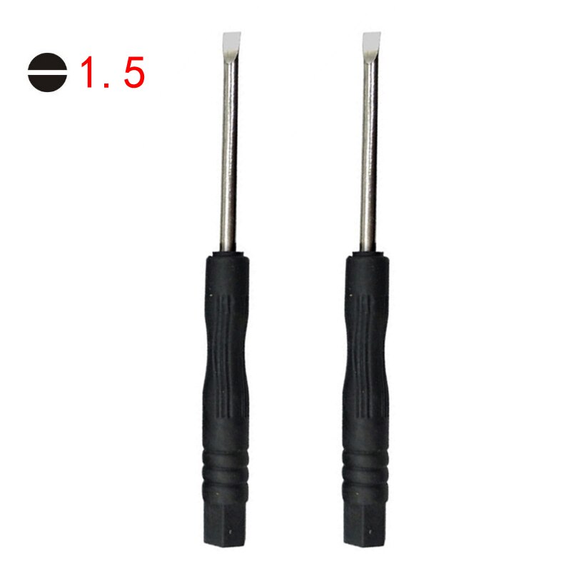 Destornillador plano de Micro Cruz Phillips 5 uds Mini 1,5 2,0 3,0 para herramienta de Reparación de PC de teléfono móvil: Flat 1.5