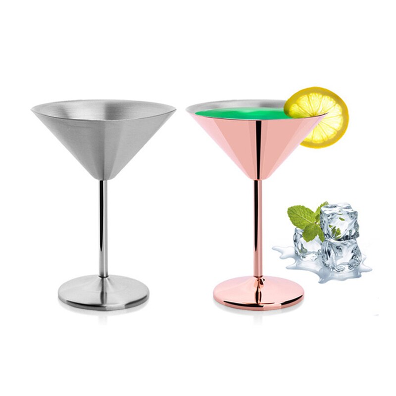 in America Stile Classico Triangolare 304 sbarra in Acciaio Inox Martini Calice in Oro Rosa Da cocktail Bicchiere Da dolce Speciale Bevande Tazza di vino