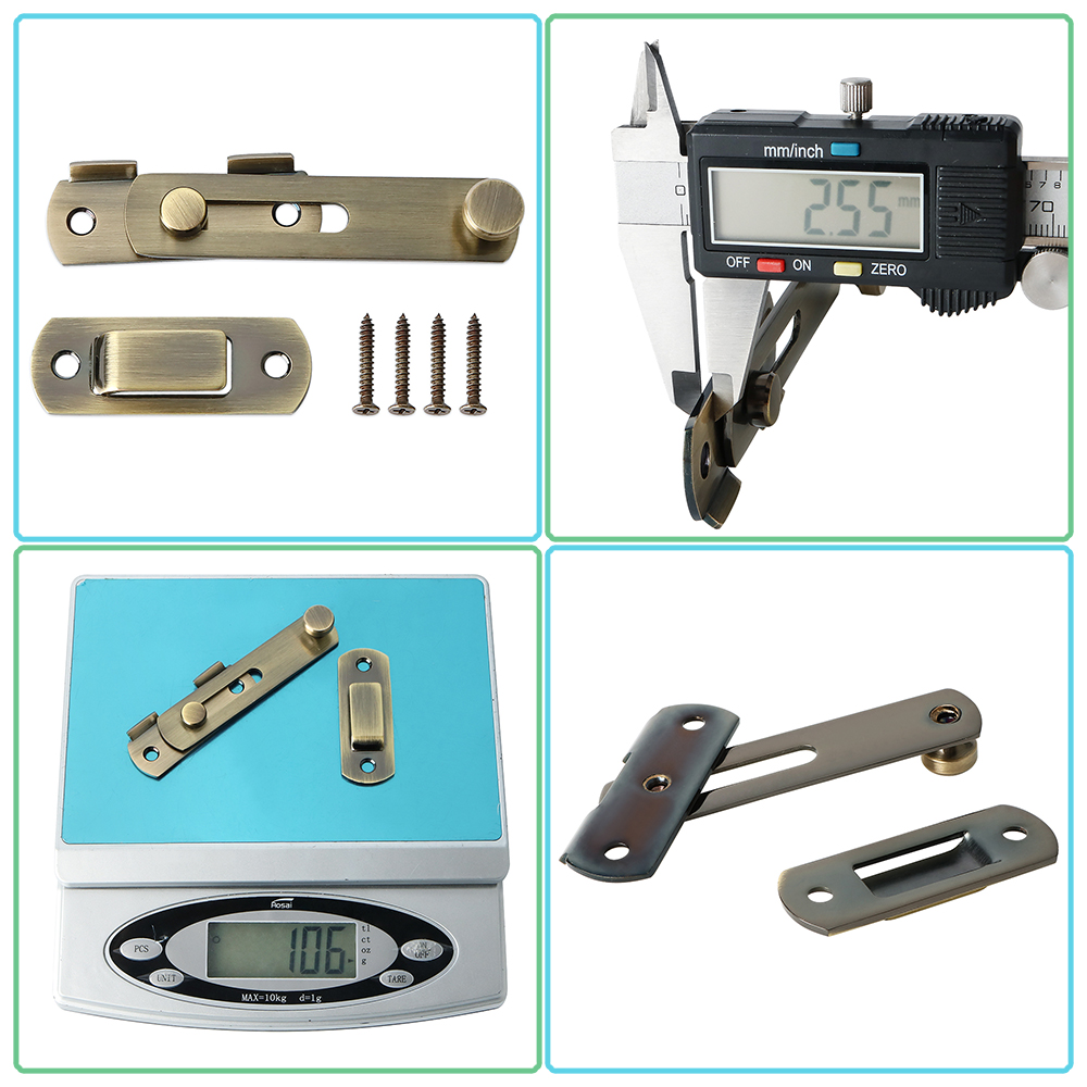 Alise SUS 304 Stainless Steel Flip Latch Gate Latches Door Lock Bar Latch for Windows Sliding Door Garden Guardrails Pet Doors