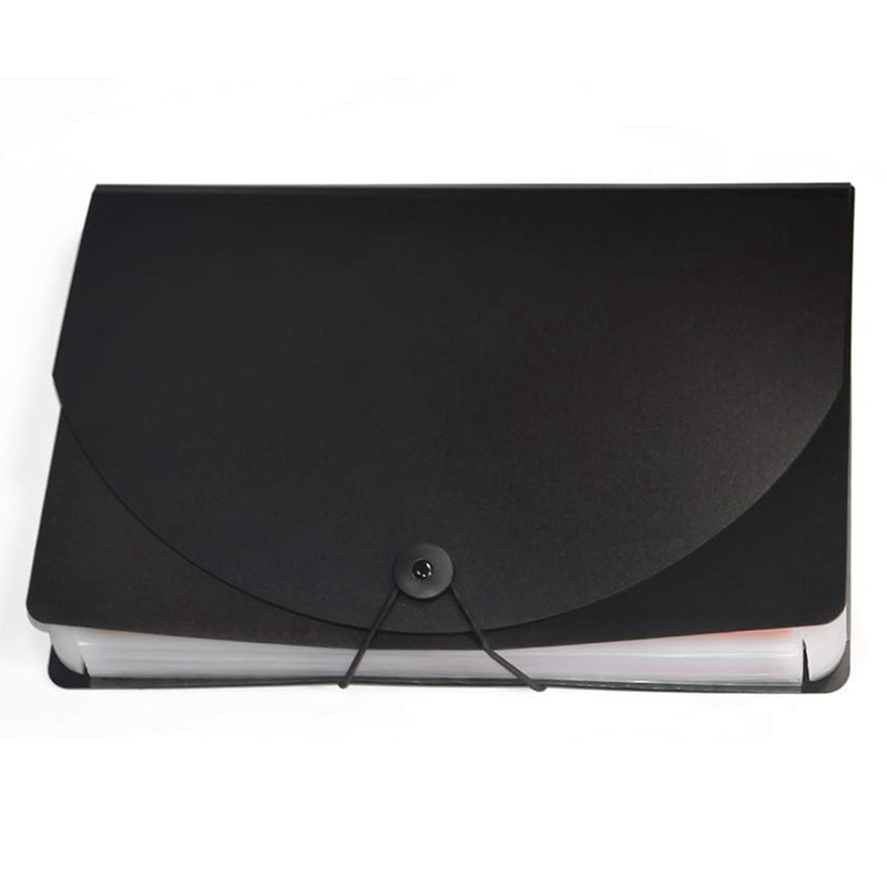 24 Pocket Extended File Folder With Lid, Qefuna A4 Letter Size Expandable File Storage Box With Lid, Can Carry Rainbow File Fold