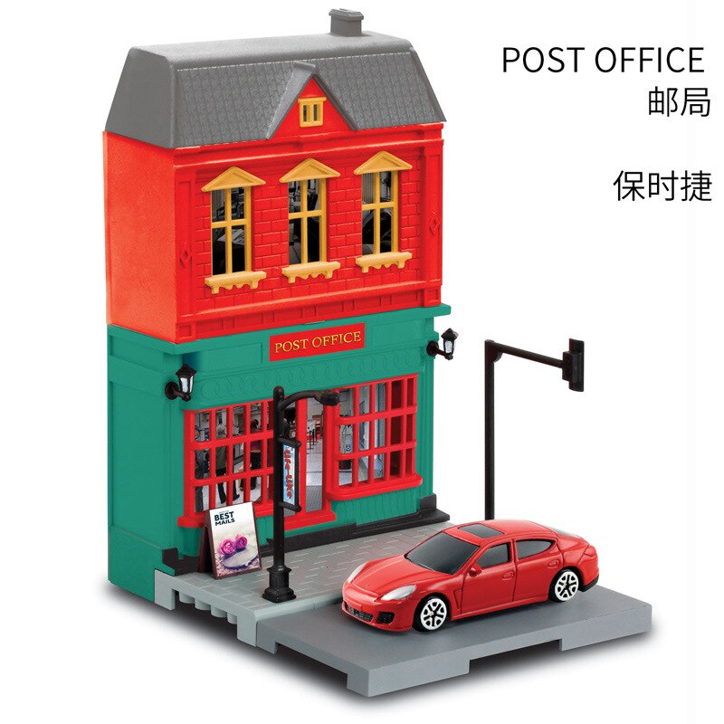 Yufeng City Europe Cabin Handmade DIY Assembled City Scene Architecture House Alloy Car Model Toy: 614009