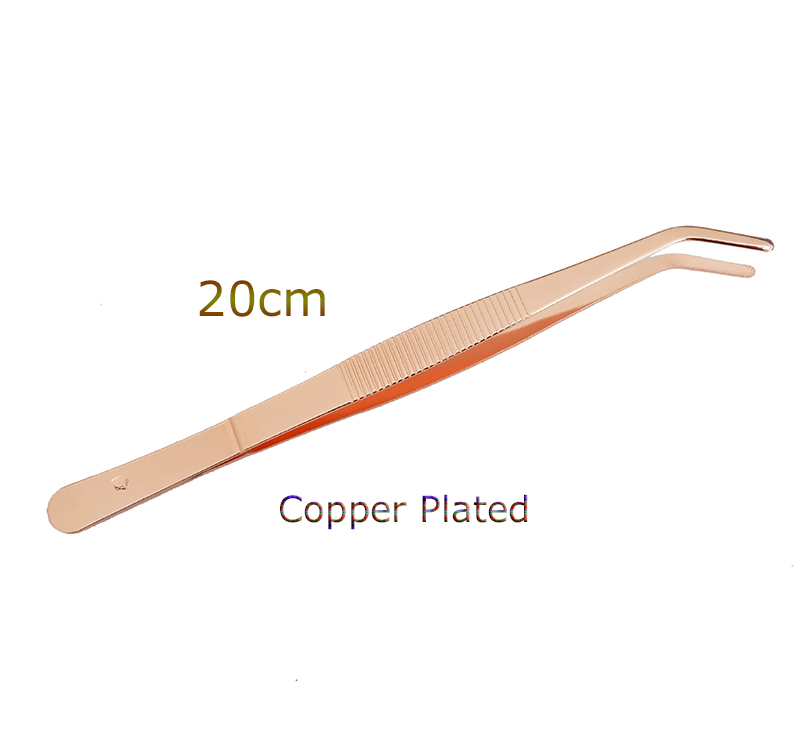 Garneer Tang Rvs Tang pincet met precisie gekartelde tips: 20cm Copper