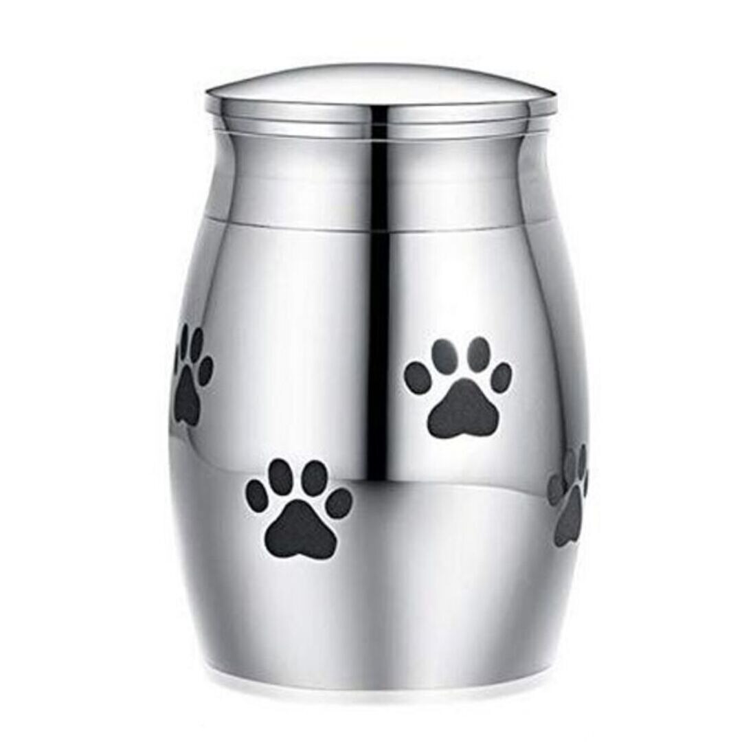 Pet Cremation Urns Lettering Engraving Stainless Steel Ash Memorial Container Dog Cat Resting Place Storage Holder Pet Urn ZA26: color2