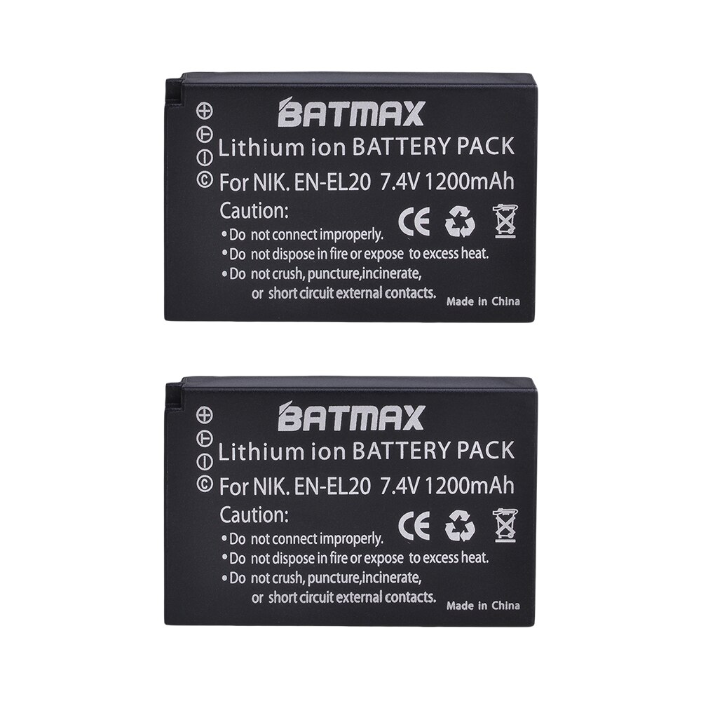 Batmax fi -el20 en-el20a fi  el20 en el20a akku + led usb kaksoislaturi nikon coolpix  p1000 nikon  s1 j1, j2, j3 nikon 1 aw1