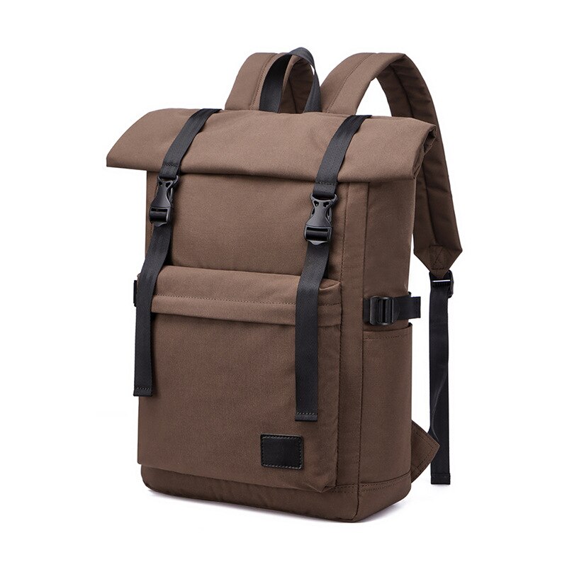 Vzva 2020 mænds rygsæk afslappet college stil lærred vandtæt college student skoletaske business computer rygsæk