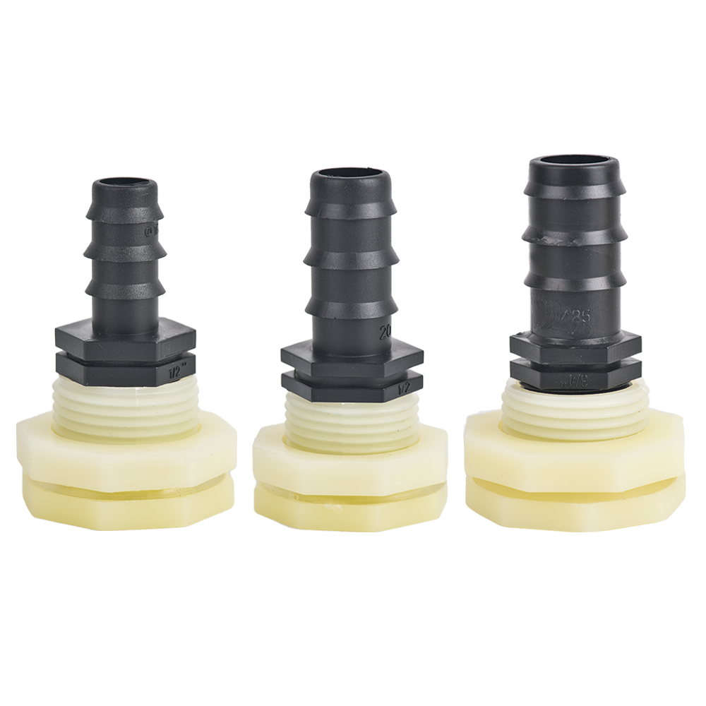 1/2 3/4 Zoll PVC-Schott-Wassertank-Anschluss-Adapter, passend für Stecker, Montage, Entwässerung für Regenfässer, Aquarien
