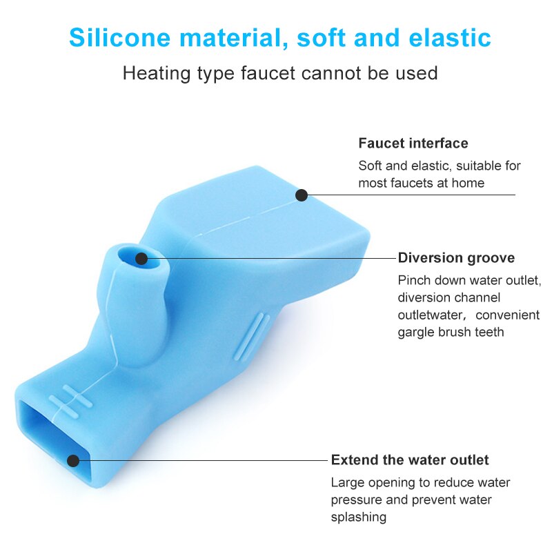 Extensor de grifo de silicona de alta elasticidad, extensión de grifo de agua, gárgaras, extensor de lavado de manos, accesorios de fregadero de cocina y baño