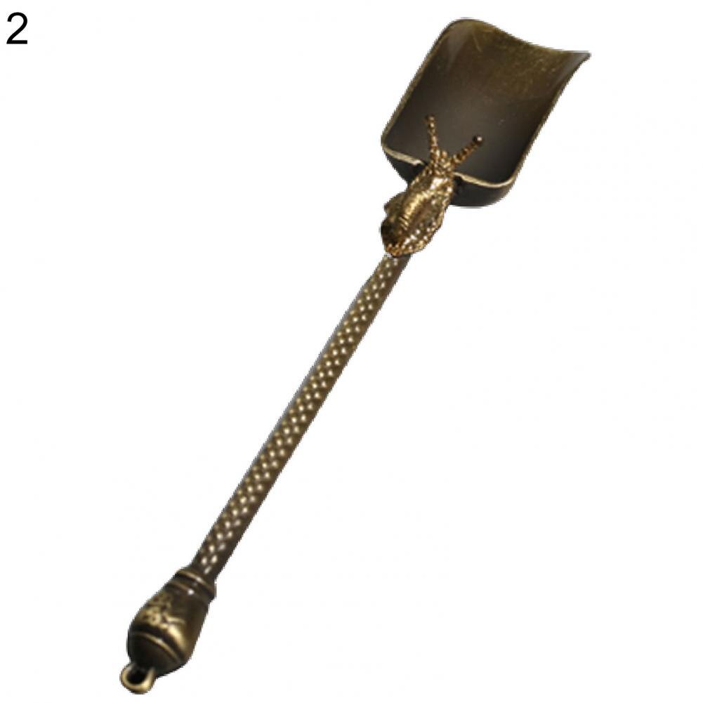 Cuchara de té de bronce Retro Para casa de té, cucharón compacto y versátil de Metal, cuchara de té chino Kongfu, accesorios de herramientas: 2