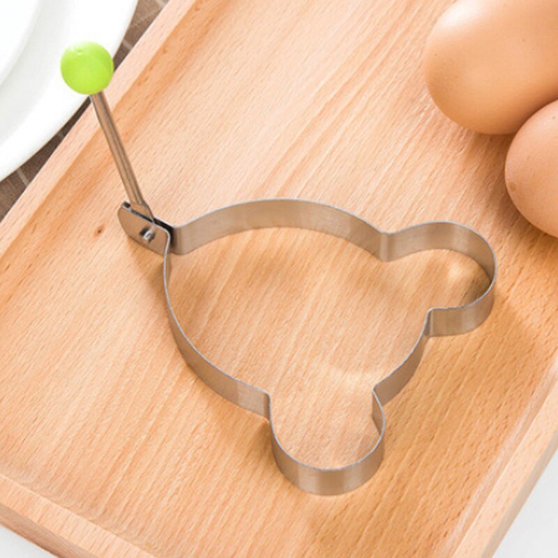 Keuken gadgets rvs omelet gebakken gepocheerd ei creatieve mold hartvormige ronde bloemvorm pannenkoek maker: 2 Mickey