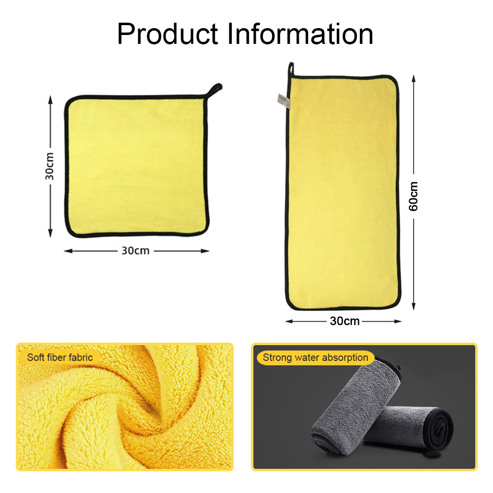 Toalla de tela Nano Ultra fibra para coche, toalla de microfibra para lavado de coches, toalla de lana Coral, paño limpio para el cuidado del coche, hogar y la vida, 10-20 piezas