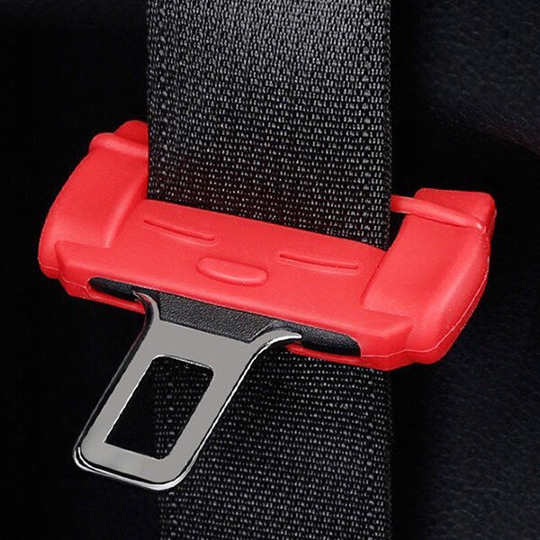 1 stk bil sikkerhedsspænde dækker polstring pad spænde beskytter anti ridse indvendige sikkerhedsseler polstring bil tilbehør: Rød