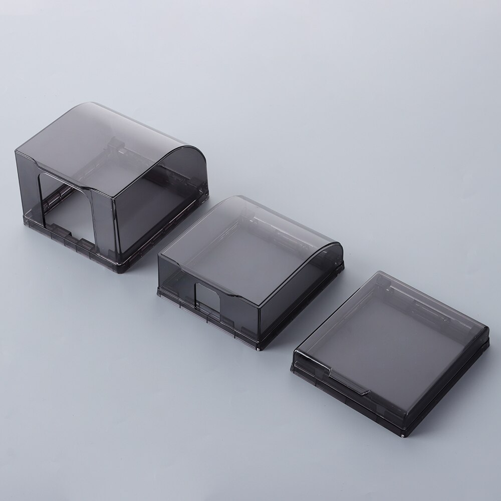 1Pcs 86 Type Self-Adhesive Wall Socket Waterproof Box Electric Plug Cover Bathroom Wall Switch Protection Cover Socket Splash-Pr