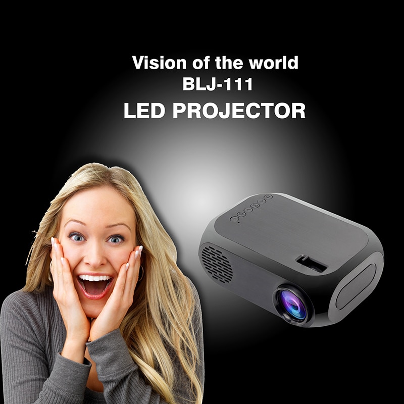 HD 1080P HD LED proyector Mini portátil de cine en casa cine ligero USB AV HDMI AS99