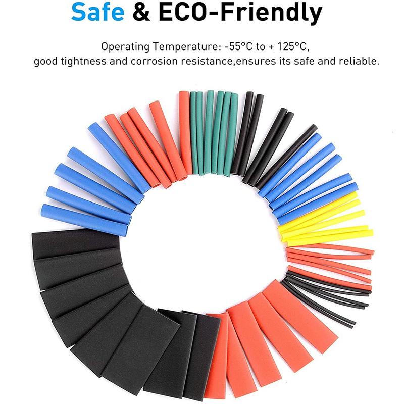 560 Pcs Heat Shrink Tubing Insulation Shrinkable Tubes 2:1 Electrical Wire Cable Wrap Assortment Electric Insulation Sleeve Kit